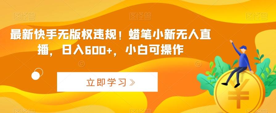 最新快手无版权违规！蜡笔小新无人直播，日入600+，小白可操作【揭秘】-泱泱学习社