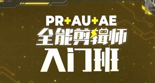PR+AU+AE全能剪辑师入门班，剪辑入门必学课程-泱泱学习社
