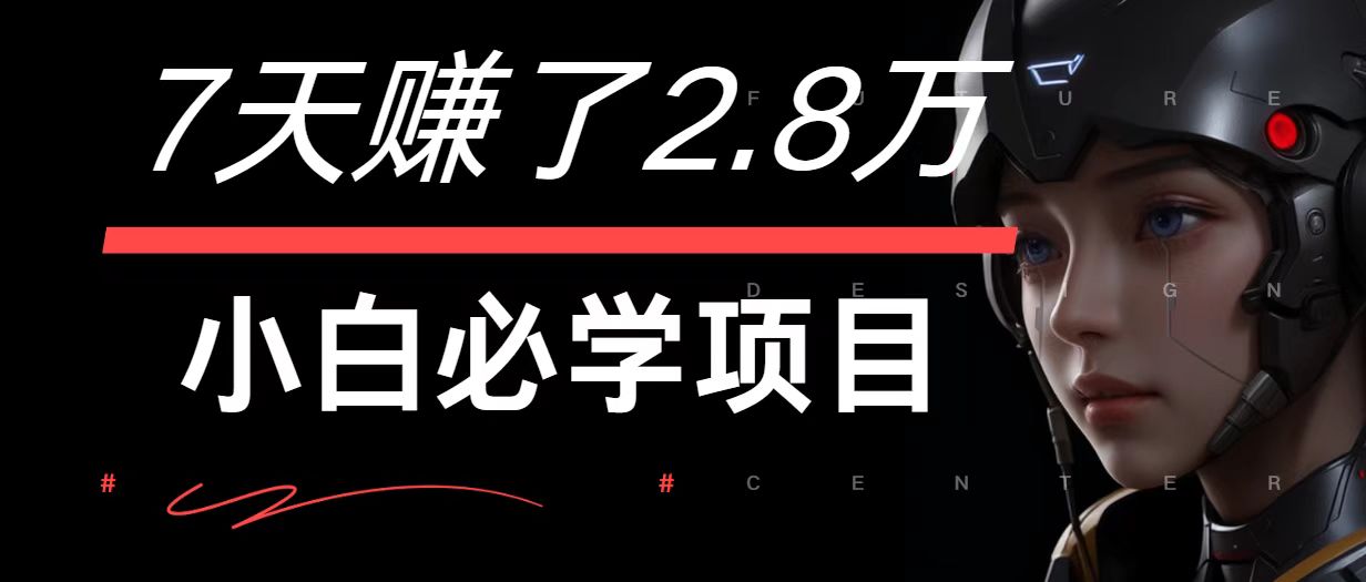 7天赚了2.8万！每单利润最少500+，轻松月入7万+小白有手就行-泱泱学习社