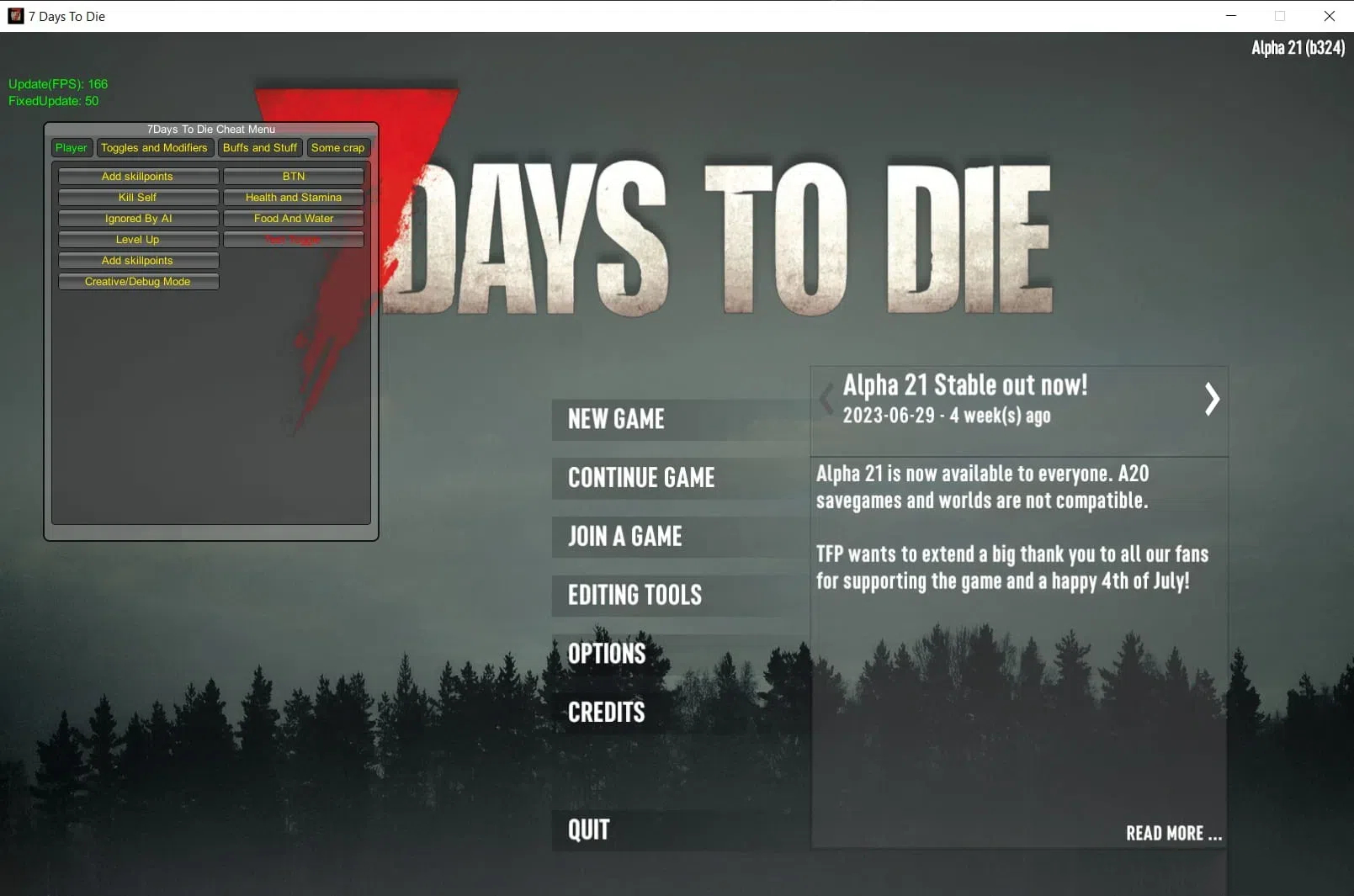 7 Days to Die 七日杀多功能修改器 v1.1.3.105 免费版-泱泱学习社