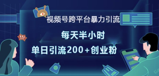 视频号跨平台暴力引流，每天半小时，单日引流200+精准创业粉-泱泱学习社
