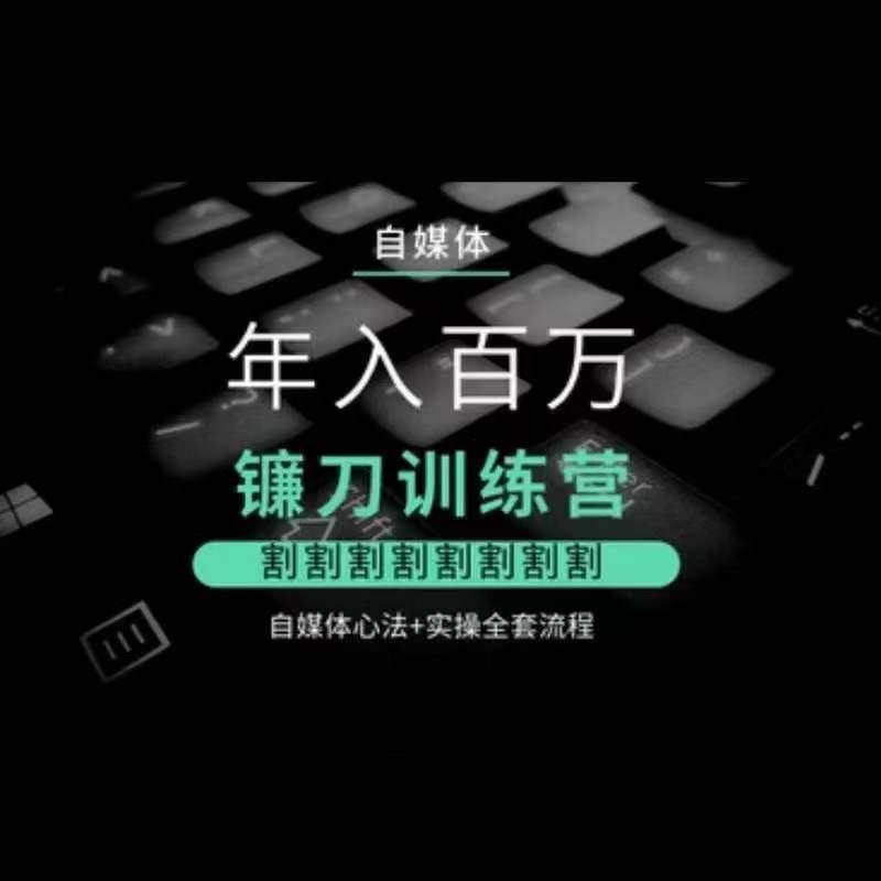 自媒体年入百万镰刀训练营，割割割割割割割割，自媒体心法+实操全套流程-泱泱学习社
