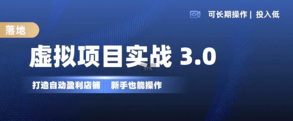 虚拟项目实战3.0，打造自动盈利店铺，可长期操作投入低，新手也能操作-泱泱学习社