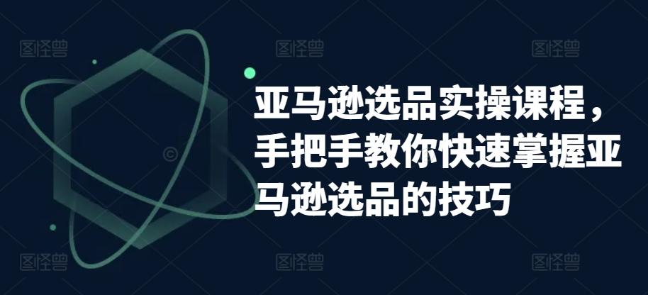 亚马逊选品实操课程，手把手教你快速掌握亚马逊选品的技巧-泱泱学习社