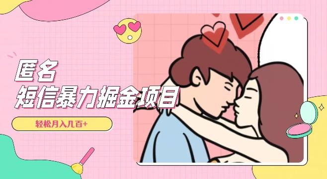 全网首发，揭秘超冷门匿名短信项目，通过信息差日入几百+【揭秘】-泱泱学习社