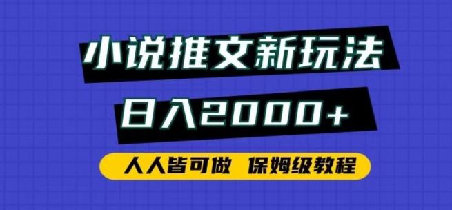 小说推文新玩法，日入2000+，人人皆可做，保姆级教程【揭秘】-泱泱学习社