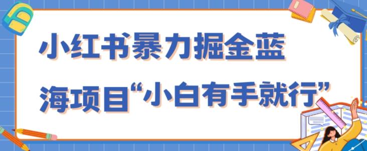 小红书暴力掘金蓝海项目，轻松日入1000+、小白有手就行（附新引流方法，不违规）-泱泱学习社