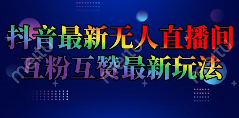 抖音最新无人直播间互粉互赞新玩法，一天收益2k+【揭秘】-泱泱学习社