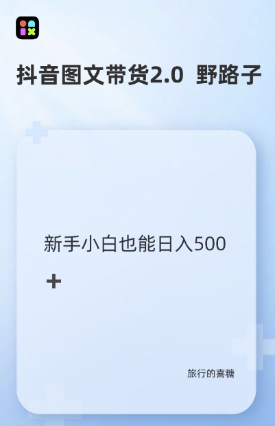 抖音图文带货野路子2.0玩法，暴力起号，单日收益多张，小白也可轻松上手【揭秘】-泱泱学习社