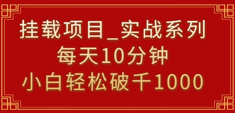 挂载项目，小白轻松破1000，每天10分钟，实战系列保姆级教程【揭秘】-泱泱学习社
