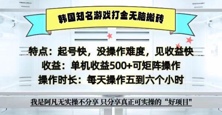 全网首发海外知名游戏打金无脑搬砖单机收益500+ 即做！即赚！当天见收益！-泱泱学习社