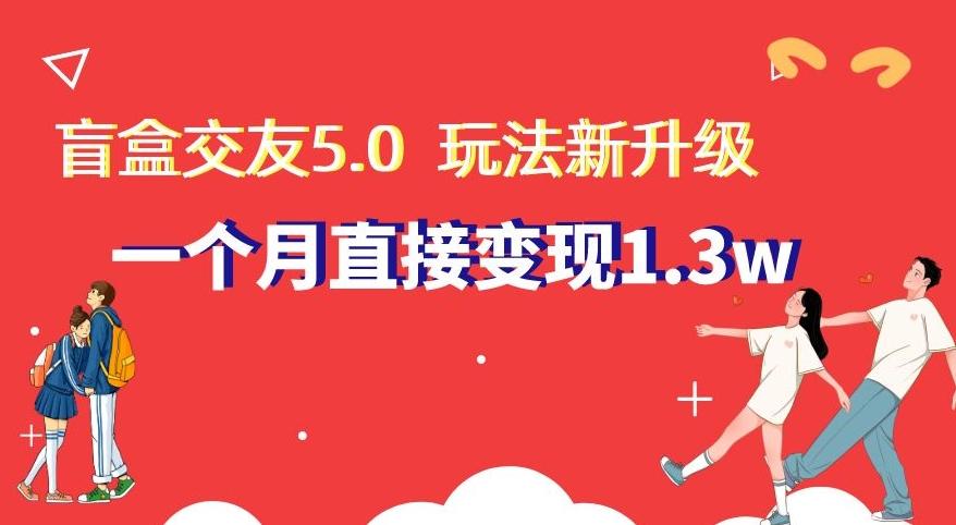 盲盒交友5.0，玩法全新升级，一个月直接变现1.3W，新手小白轻松上手【揭秘】-泱泱学习社