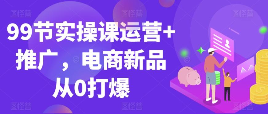 99节实操课运营+推广，电商新品从0打爆-泱泱学习社