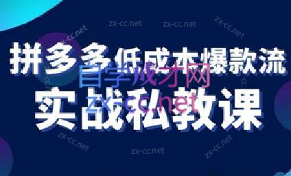 卡卡老师·拼多多低成本爆款流实战私教课-泱泱学习社