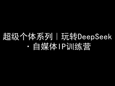 超级个体系列，玩转DeepSeek·自媒体IP训练营，deepseek教程-泱泱学习社