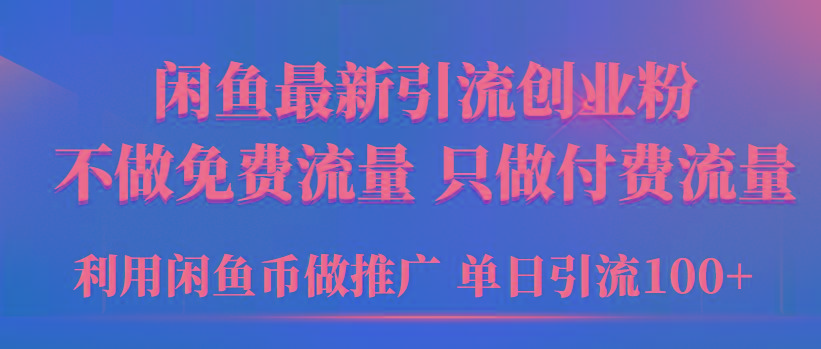 (9584期)2024年闲鱼币推广引流创业粉，不做免费流量，只做付费流量，单日引流100+-泱泱学习社